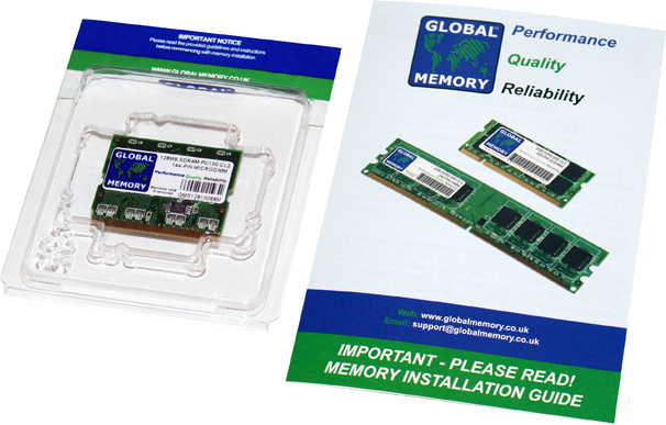 256MB SDRAM PC133 133MHz 144-PIN MICRODIMM MEMORY RAM FOR LAPTOPS/NOTEBOOKS